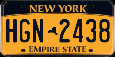 NY license plate HGN2438