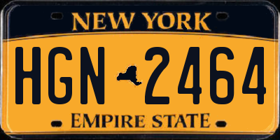 NY license plate HGN2464