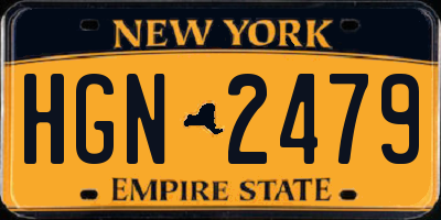 NY license plate HGN2479