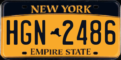 NY license plate HGN2486