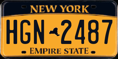 NY license plate HGN2487