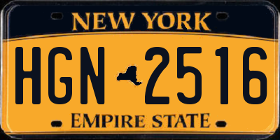 NY license plate HGN2516