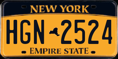 NY license plate HGN2524