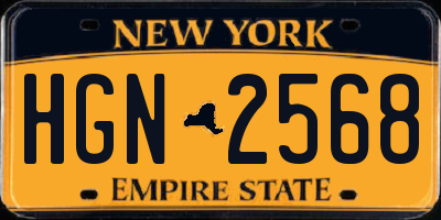 NY license plate HGN2568