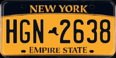 NY license plate HGN2638