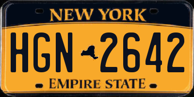 NY license plate HGN2642