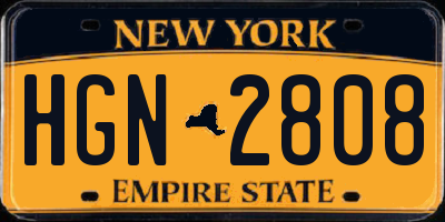 NY license plate HGN2808