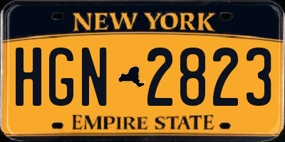 NY license plate HGN2823