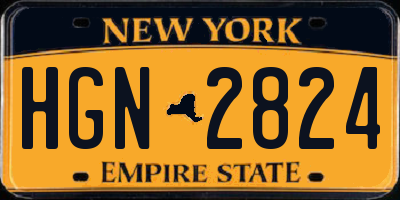 NY license plate HGN2824