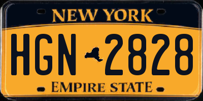 NY license plate HGN2828