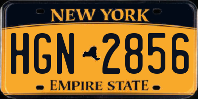 NY license plate HGN2856