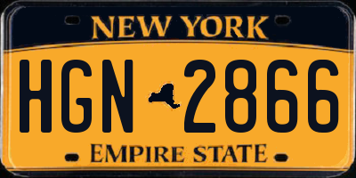 NY license plate HGN2866