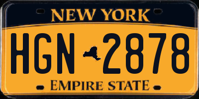 NY license plate HGN2878