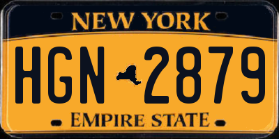 NY license plate HGN2879