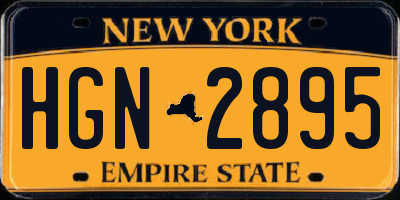 NY license plate HGN2895