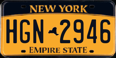 NY license plate HGN2946