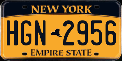 NY license plate HGN2956