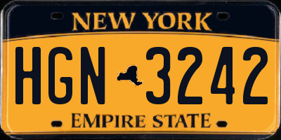 NY license plate HGN3242