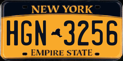 NY license plate HGN3256