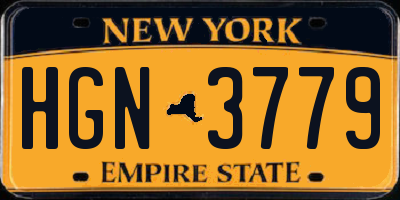 NY license plate HGN3779