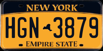 NY license plate HGN3879