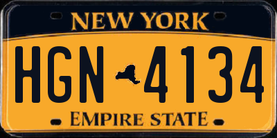 NY license plate HGN4134