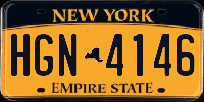 NY license plate HGN4146