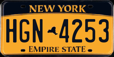 NY license plate HGN4253