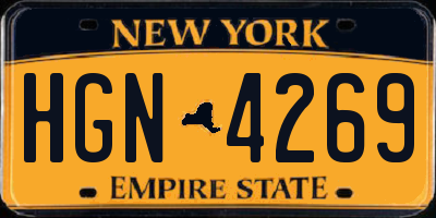 NY license plate HGN4269