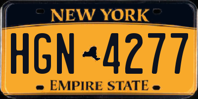 NY license plate HGN4277
