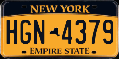 NY license plate HGN4379