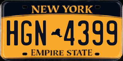 NY license plate HGN4399