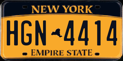NY license plate HGN4414