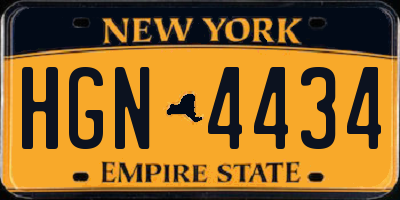 NY license plate HGN4434