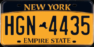 NY license plate HGN4435