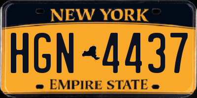 NY license plate HGN4437