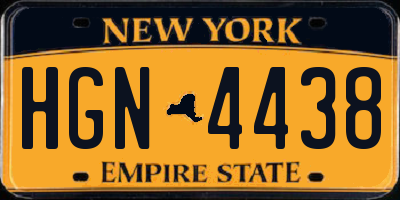 NY license plate HGN4438