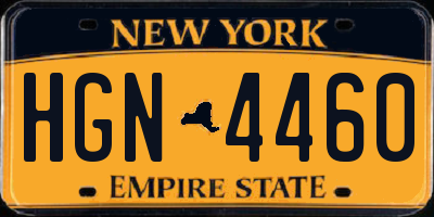 NY license plate HGN4460