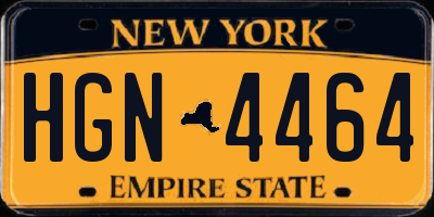 NY license plate HGN4464