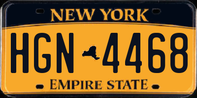NY license plate HGN4468