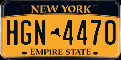 NY license plate HGN4470