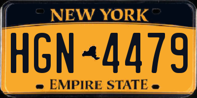 NY license plate HGN4479