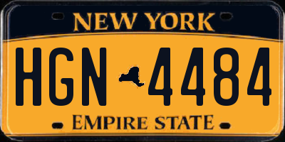 NY license plate HGN4484