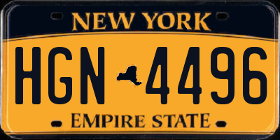 NY license plate HGN4496