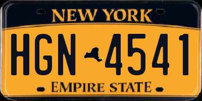 NY license plate HGN4541