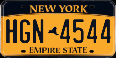 NY license plate HGN4544