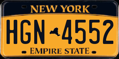 NY license plate HGN4552