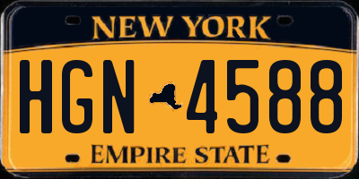 NY license plate HGN4588