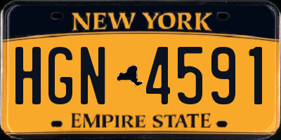 NY license plate HGN4591