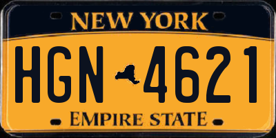 NY license plate HGN4621